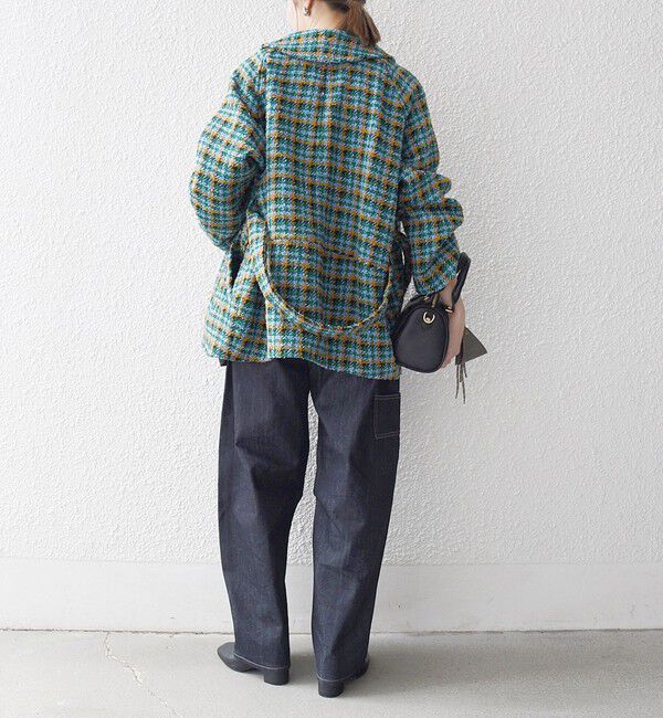 SHIPS any「SHIPS any: ブロック ツイード コクーン コート」|その他|