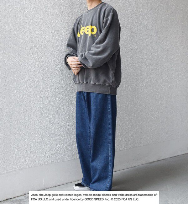 SHIPS any「GOOD ROCK SPEED: ピグメントダイ ジープ ロゴ クラックプリント スウェット◇」|スウェット・ジャージ|