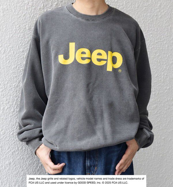 SHIPS any「GOOD ROCK SPEED: ピグメントダイ ジープ ロゴ クラックプリント スウェット◇」|スウェット・ジャージ|