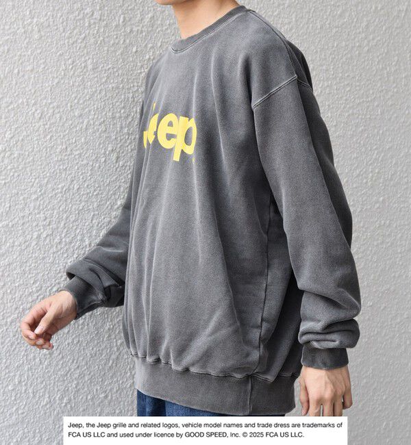 SHIPS any「GOOD ROCK SPEED: ピグメントダイ ジープ ロゴ クラックプリント スウェット◇」|スウェット・ジャージ|