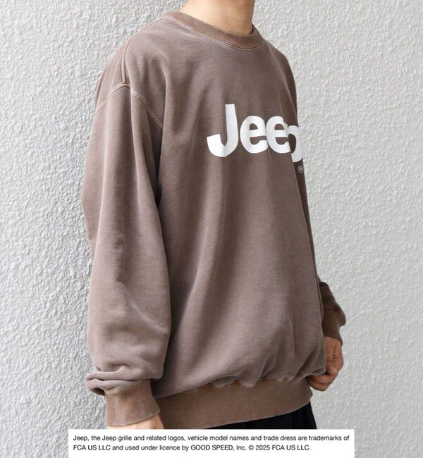 SHIPS any「GOOD ROCK SPEED: ピグメントダイ ジープ ロゴ クラックプリント スウェット◇」|スウェット・ジャージ|
