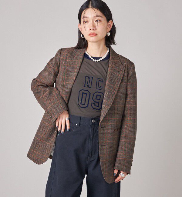SHIPS for women「SHIPS NINE CASE: チェック テーラード ジャケット」|テーラードジャケット|