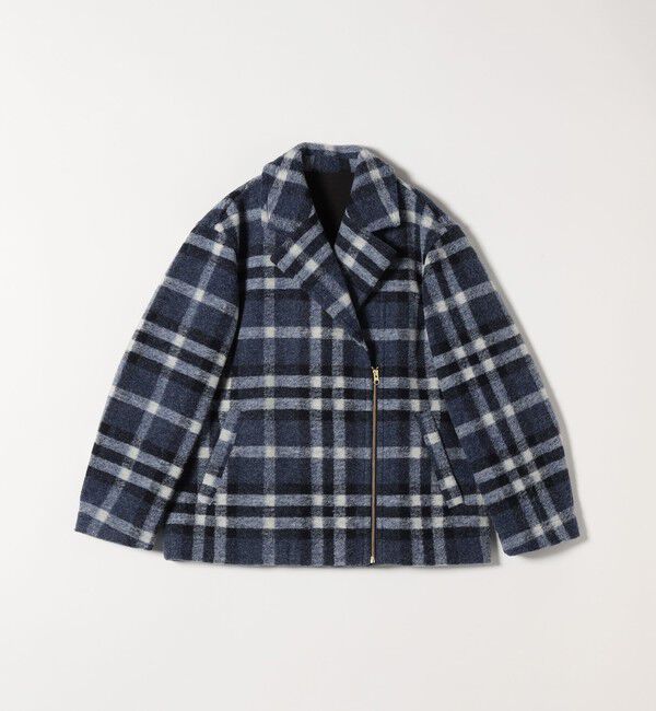 quaranciel「quaranciel: ボンディング チェック ライダース コート」|その他|