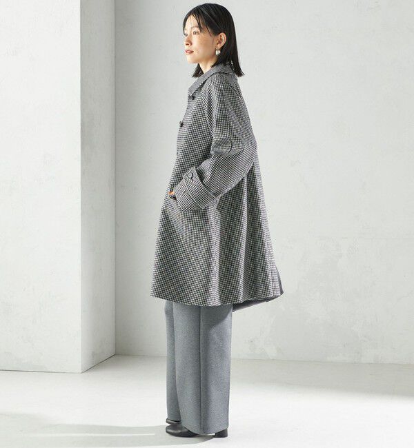 SHIPS for women「千鳥 / ソリッド ウール メルトン ステンカラー コート」|ステンカラーコート|