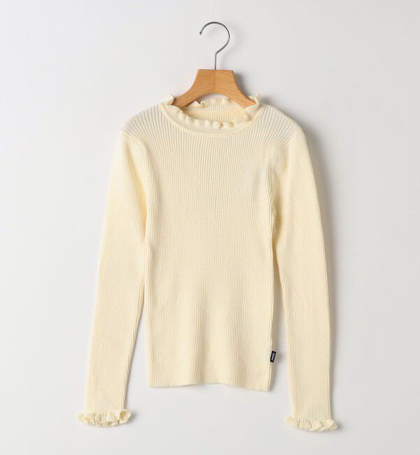 SHIPS KIDS「SHIPS KIDS:130～150cm /〈手洗い可能〉フリル リブ ニット」|Tシャツ・カットソー|ストーン