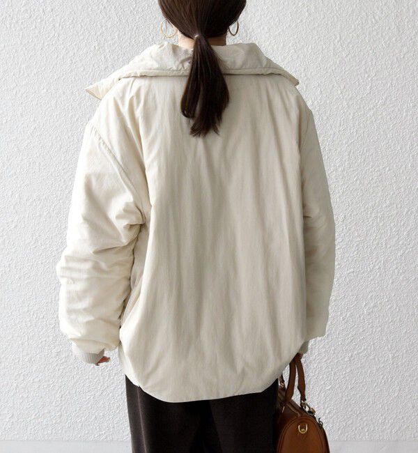 SHIPS any「【WEB限定】SHIPS any: 中綿 ダブル ジップ スタンド ブルゾン」|ブルゾン・スタジャン|