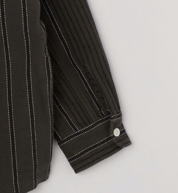 SHIPS「NOMARHYTHM TEXTILE: STRIPE SHIRT JACKET」|ブルゾン・スタジャン|