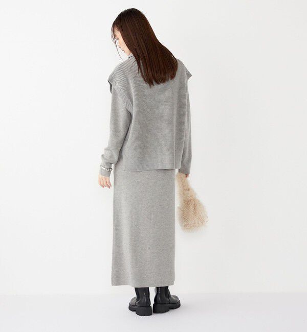 SHIPS Colors 「SHIPS Colors:〈手洗い可能〉ベスト &times; ニット ワンピース セット◇」|ワンピース|