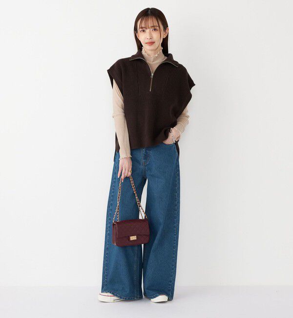 SHIPS Colors 「SHIPS Colors:〈手洗い可能〉ベスト &times; ニット ワンピース セット◇」|ワンピース|