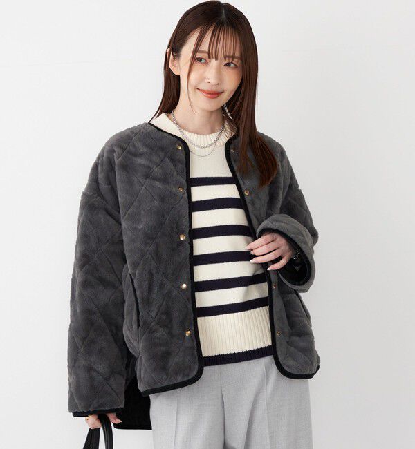 SHIPS Colors 「SHIPS Colors:リバーシブル キルティング コート◇」|ノーカラーコート|