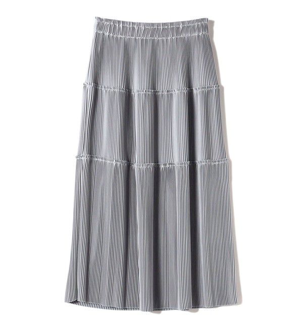 SHIPS for women「〈手洗い可能〉サテン プリーツ ティアード スカート」|スカート|