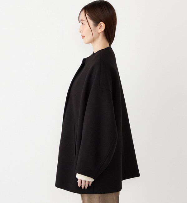 SHIPS Colors 「SHIPS Colors:〈手洗い可能〉ジャージーメルトン ノーカラー コート 2◇」|ノーカラーコート|