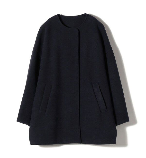 SHIPS Colors 「SHIPS Colors:〈手洗い可能〉ジャージーメルトン ノーカラー コート 2◇」|ノーカラーコート|