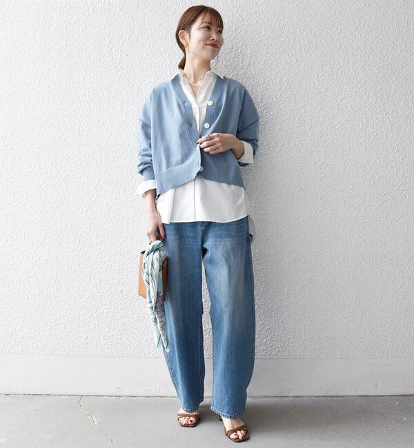 SHIPS any「SHIPS any:〈手洗い可能〉コットン ミックス Vネック コンパクト カーディガン」|カーディガン|