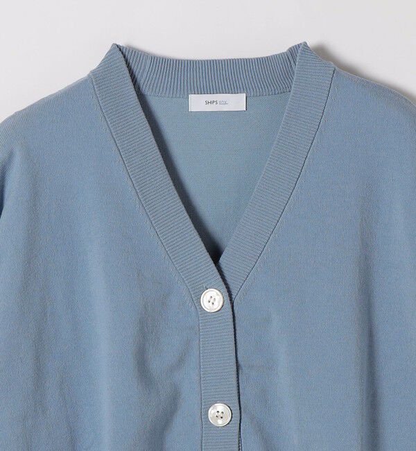 SHIPS any「SHIPS any:〈手洗い可能〉コットン ミックス Vネック コンパクト カーディガン」|カーディガン|