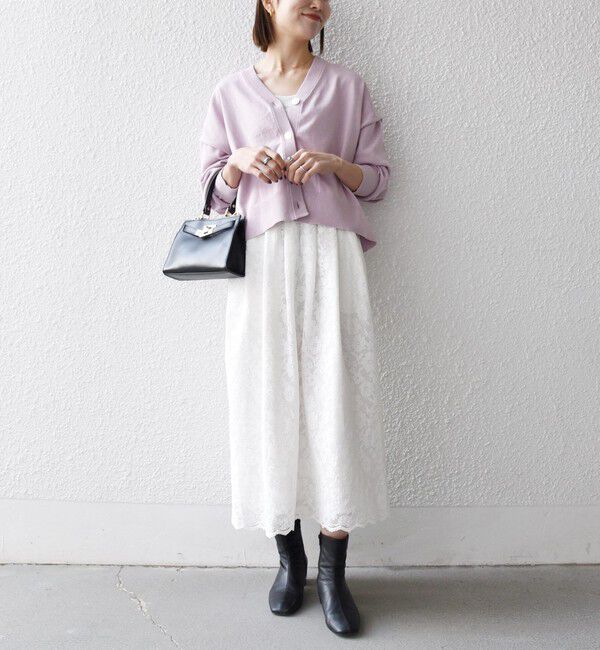 SHIPS any「SHIPS any:〈手洗い可能〉コットン ミックス Vネック コンパクト カーディガン」|カーディガン|