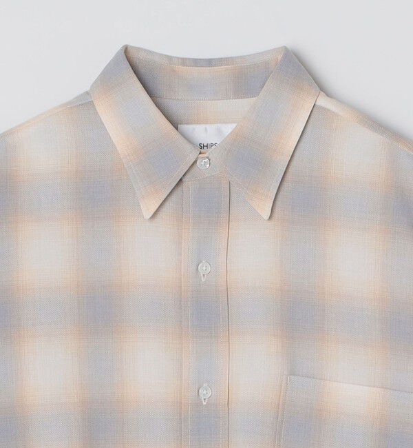 SHIPS「SHIPS: ミツマサ コットン ウール レギュラーカラー シャツ」|シャツ・ブラウス|