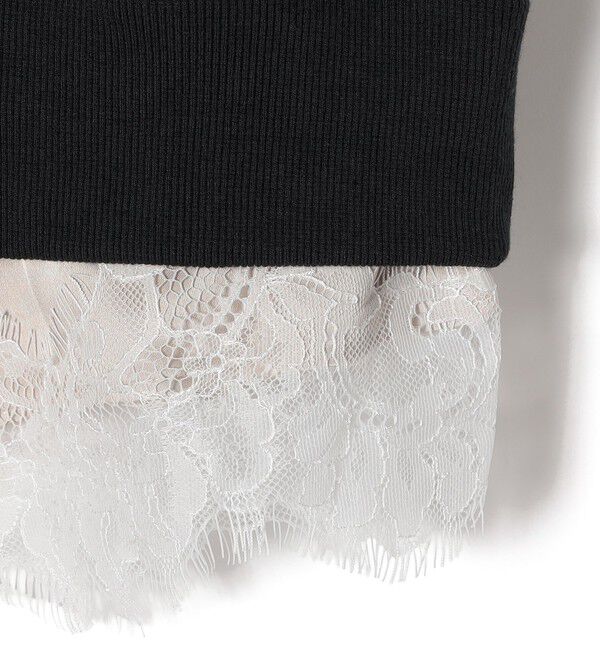 SHIPS Colors 「SHIPS Colors:〈手洗い可能〉レース レイヤード 裏毛 トップス◇」|スウェット・ジャージ|