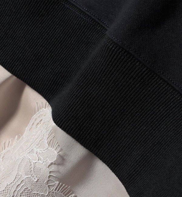 SHIPS Colors 「SHIPS Colors:〈手洗い可能〉レース レイヤード 裏毛 トップス◇」|スウェット・ジャージ|