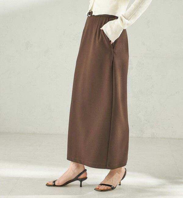 SHIPS for women「堀田茜&times;SHIPS:〈手洗い可能〉ベルト 付き ジョーゼット スカート」|スカート|