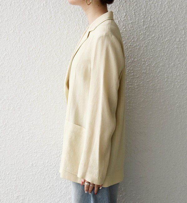 SHIPS any「《予約》SHIPS any: 〈手洗い可能〉リネンミックス テーラード ライト ジャケット」|テーラードジャケット|