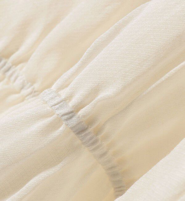 quaranciel「quaranciel:〈手洗い可能〉ラミー ギャザー リボン ティアード ブラウス」|シャツ・ブラウス|