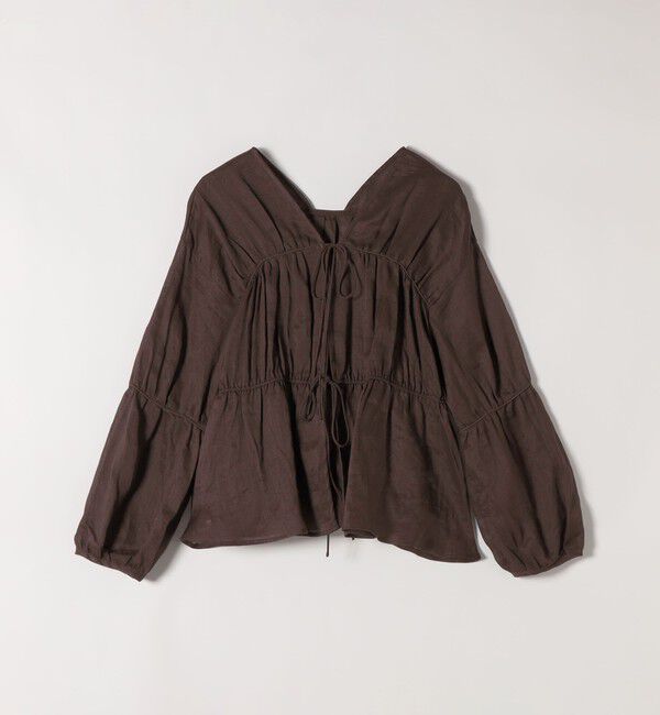 quaranciel「quaranciel:〈手洗い可能〉ラミー ギャザー リボン ティアード ブラウス」|シャツ・ブラウス|