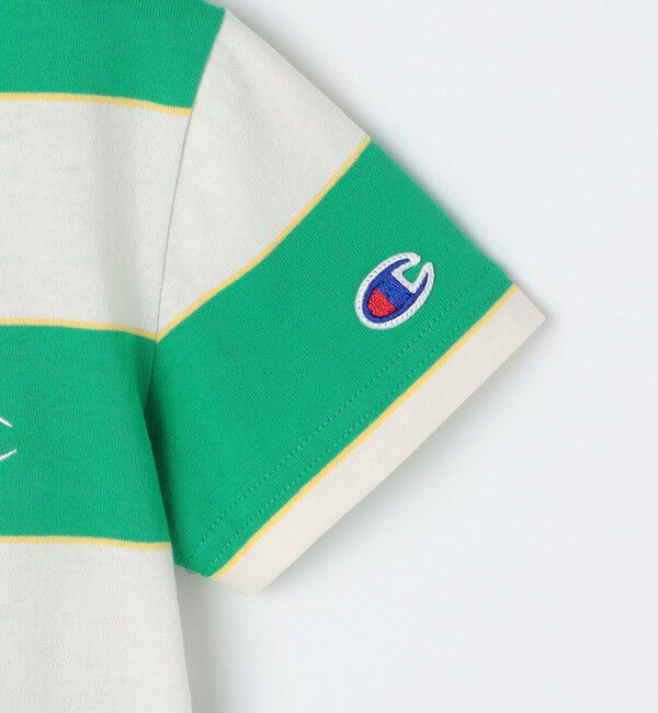 SHIPS any「Champion:〈洗濯機可能〉ワイド ボーダー ワンポイント 刺繍 Tシャツ<KIDS>」|Tシャツ・カットソー|