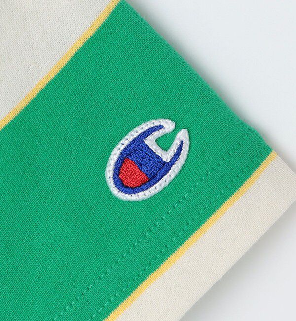SHIPS any「Champion:〈洗濯機可能〉ワイド ボーダー ワンポイント 刺繍 Tシャツ<KIDS>」|Tシャツ・カットソー|