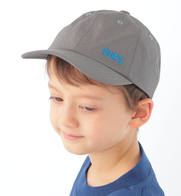 SHIPS KIDS「SHIPS KIDS:日除け付き ロゴ キャップ」|キャップ・キャスケット|ダークグレー