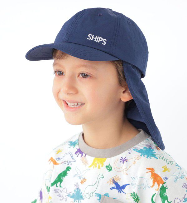 SHIPS KIDS「SHIPS KIDS:日除け付き ロゴ キャップ」|キャップ・キャスケット|ネイビー