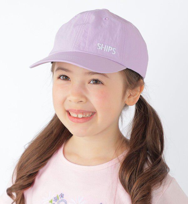 SHIPS KIDS「SHIPS KIDS:日除け付き ロゴ キャップ」|キャップ・キャスケット|ライラック