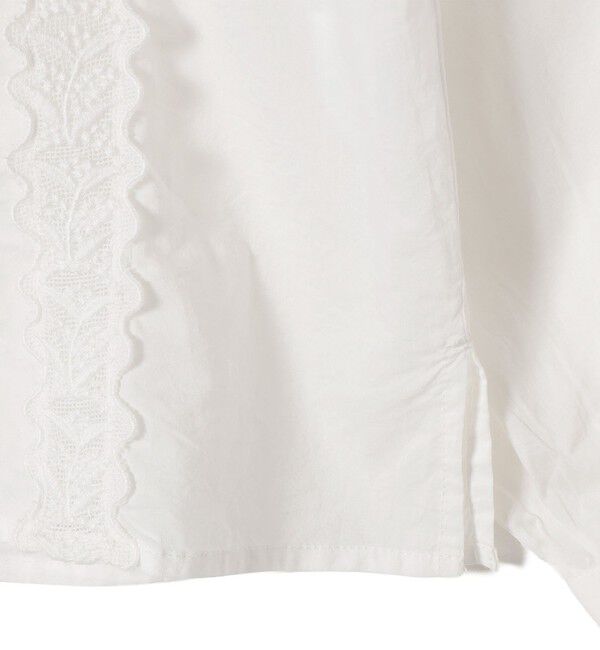 SHIPS for women「Fanaka:〈手洗い可能〉ウェーブ レース 刺繍 ブラウス」|シャツ・ブラウス|