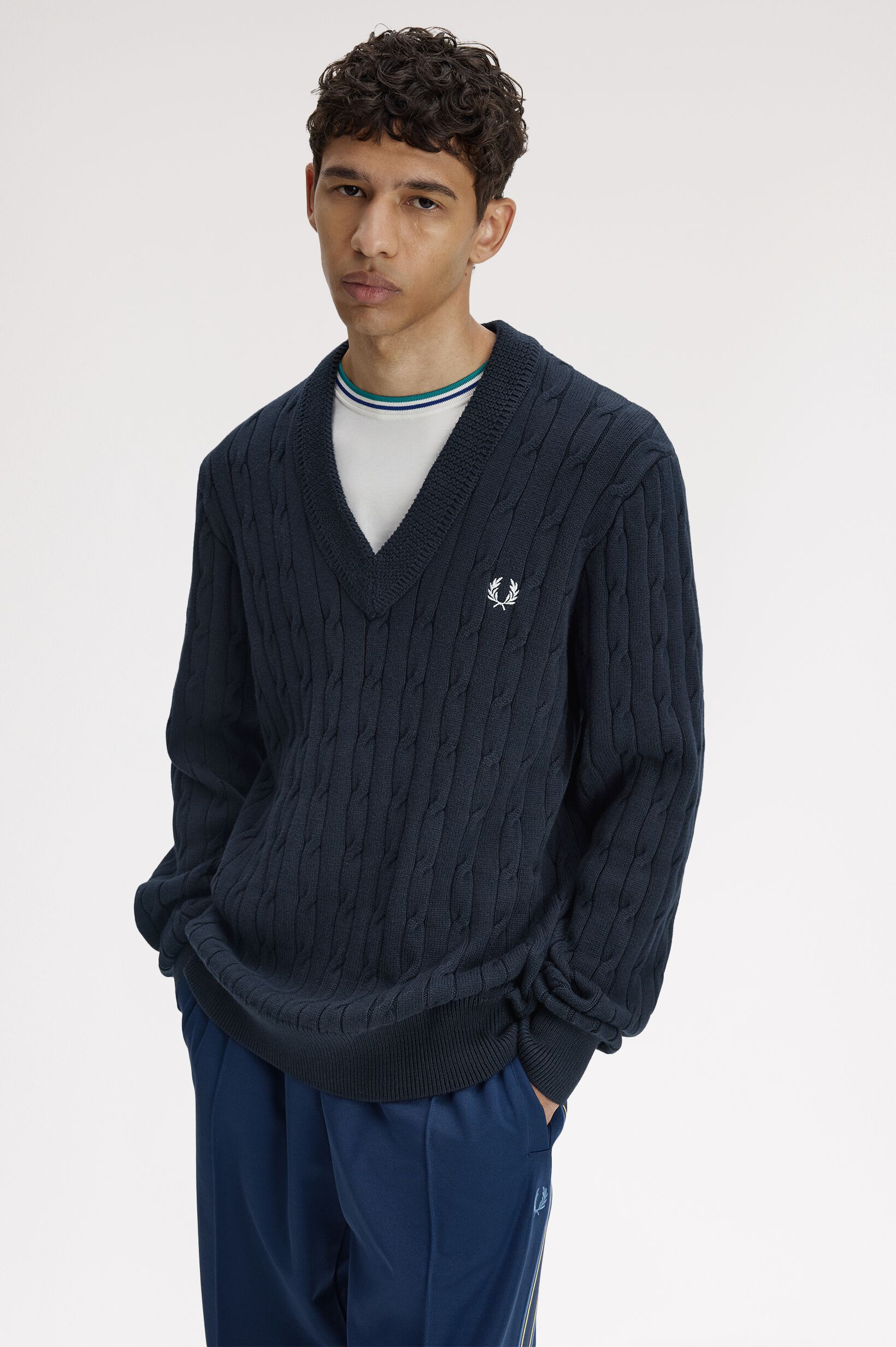FRED PERRY 「Cable Knit V-Neck Jumper」|ニット・セーター|