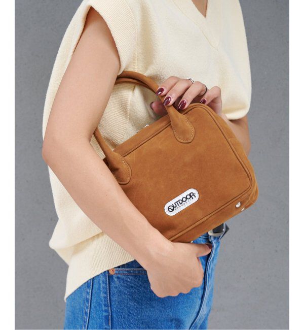 OUTDOOR PRODUCTS Usual Things「2WAY CUBE BAG Suede Look」|ショルダー・メッセンジャー|キャメル