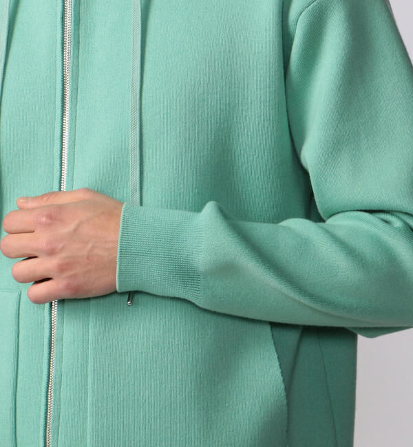 CABaN「CABaN コットンカシミヤ ジップパーカ」|ニット・セーター|