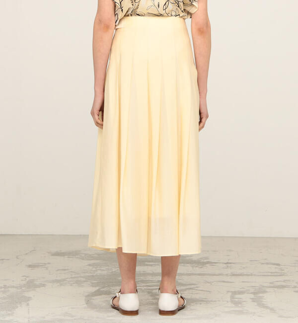 Ballsey「コットンドビーツイル タックプリーツロングスカート」|フレア|