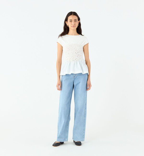 MACPHEE「デニム ワイドストレートパンツ」|デニム|