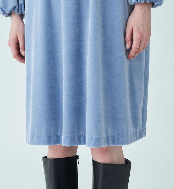 Ballsey「ストレッチベロア ボリュームスリーブワンピース」|ワンピース|