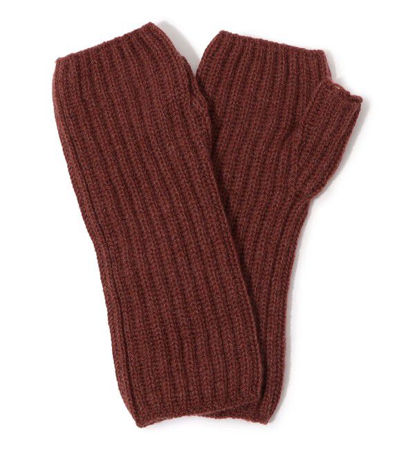 TOMORROWLAND GOODS「Johnstons of Elgin カシミヤ リブニットグローブ」|手袋|47 ブラウン