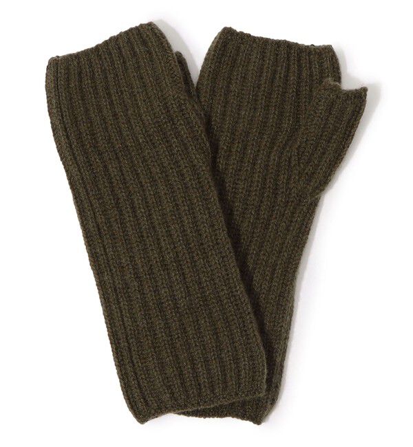 TOMORROWLAND GOODS「Johnstons of Elgin カシミヤ リブニットグローブ」|手袋|59 ダークグリーン