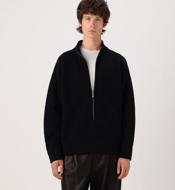 GALERIE VIE「バックパイル ハーフジッププルオーバー」|ニット・セーター|