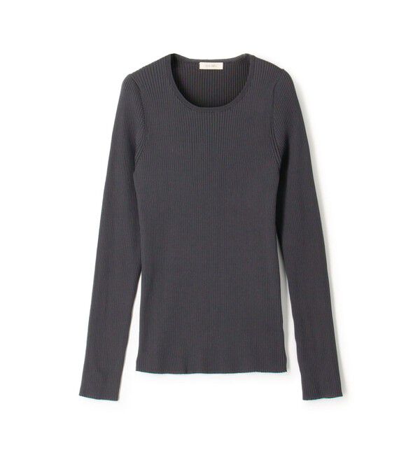 DES PRES「コットンアセテートリブ クルーネックプルオーバー」|ニット・セーター|17 チャコールグレー