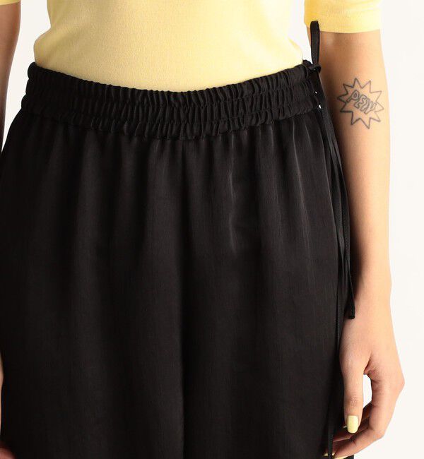 Edition「サテンヨウリュウ ギャザーワイドパンツ」|スラックス|