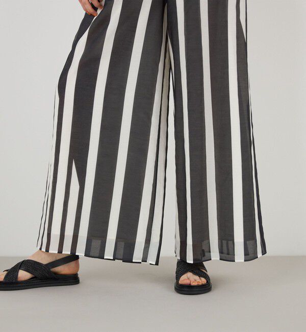 DES PRES「サークルストライププリント ギャザーワイドパンツ」|その他|