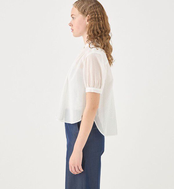 TOMORROWLAND collection「シルバードットプリント パフスリーブブラウス」|シャツ・ブラウス|