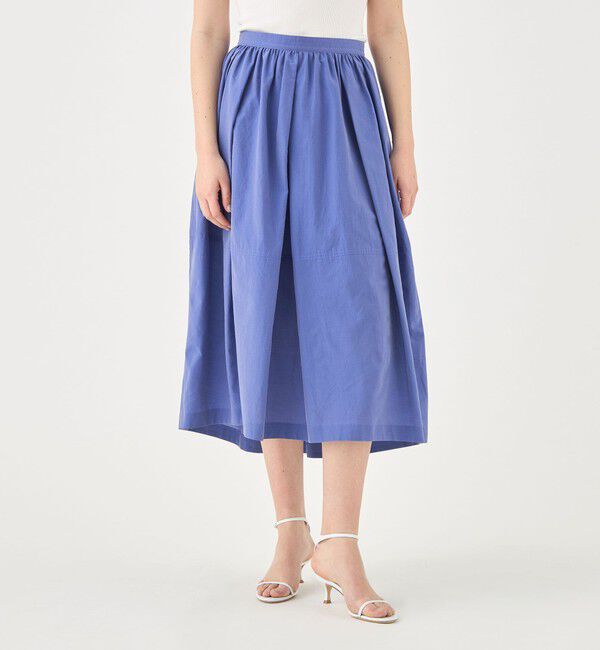 TOMORROWLAND collection「コットンシルクシャンブレー バレルスイングスカート」|フレア|