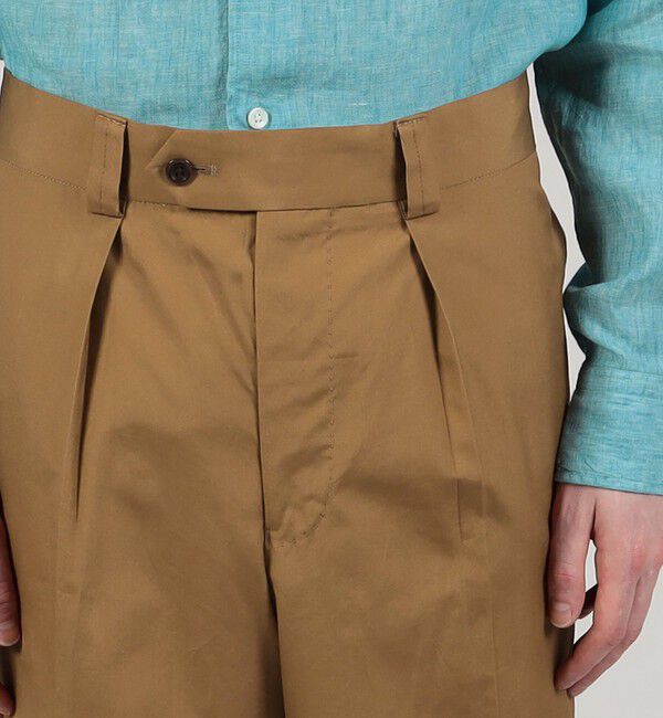 TOMORROWLAND MENS「コットンポプリン 1プリーツスラックス」|スラックス|