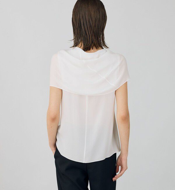 DES PRES「シルクジョーゼット ノースリーブブラウス」|シャツ・ブラウス|