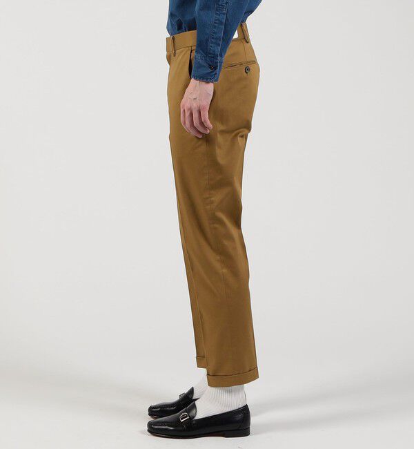 TOMORROWLAND MENS「チノストレッチ スリムテーパードパンツ」|チノ|